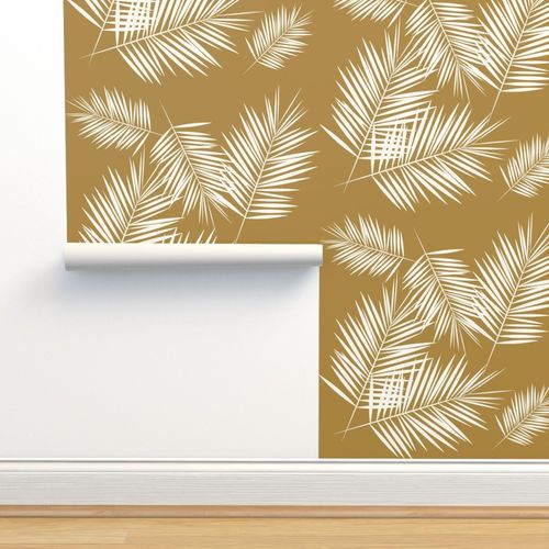 Palm Leaf Golden Palm Leaves Cane Palm Spoonflower