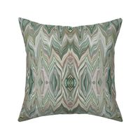 DRSC1 - Marbled Chevrons in Teal - Mauve - Pink - Reflected - Large 