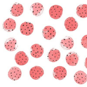 Painterly Watermelon Large Melon Dots