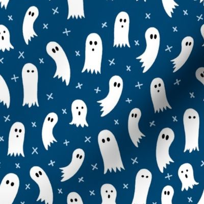 Halloween Ghosts Blue