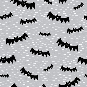 Halloween Bats on Grey