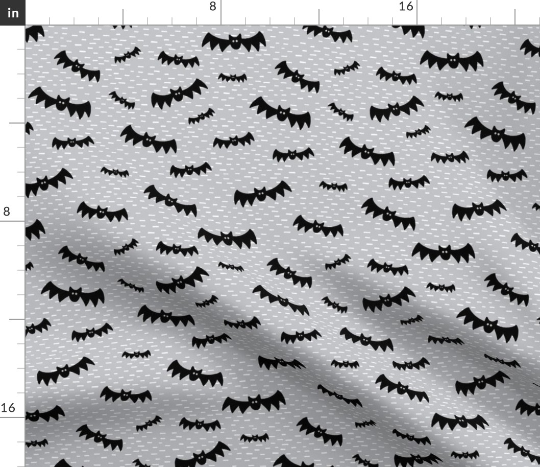 Halloween Bats on Grey