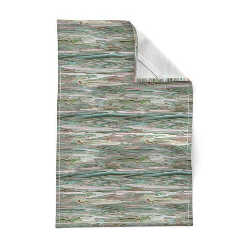 DRSC1 - Melted Marble in Teal - Moss Green - Mauve -Pink - Small - Crosswise