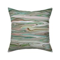 DRSC1 - Melted Marble in Teal - Moss Green - Mauve -Pink - Large - Crosswise