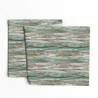 DRSC1 -  Melted Marble in Teal - Moss Green - Mauve -Pink - Large - Vertical 