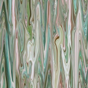 DRSC1 -  Melted Marble in Teal - Moss Green - Mauve -Pink - Large - Vertical 