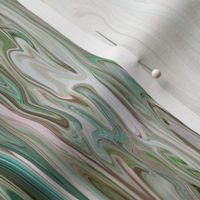 DRSC1 -  Melted Marble in Teal - Moss Green - Mauve -Pink - Small - Vertical 