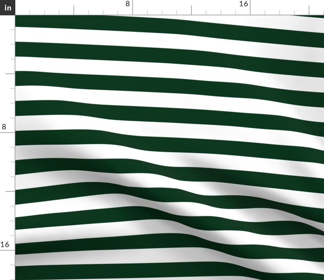 1" forest green stripe || holiday