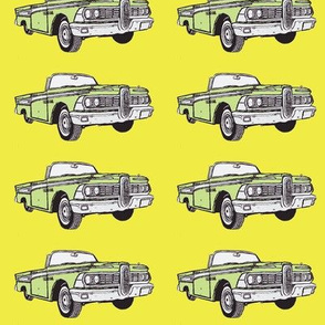 1959 Edsel Corsair convertible (green on yellow)