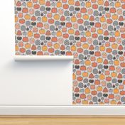 Geometric Pumpkin Fall Halloween in Black&White Orange on light grey