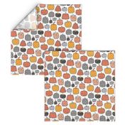 Geometric Pumpkin Fall Halloween in Black&White Orange on White