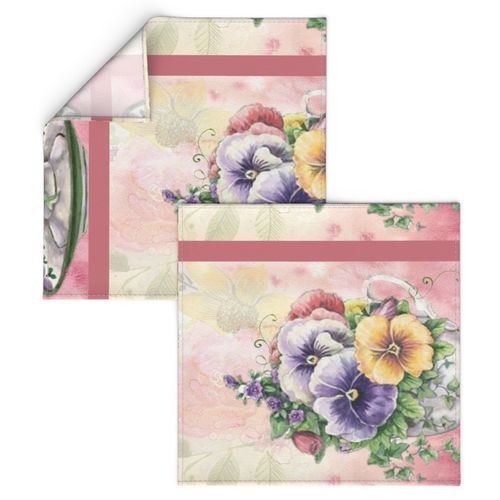 pansy - tea towel 