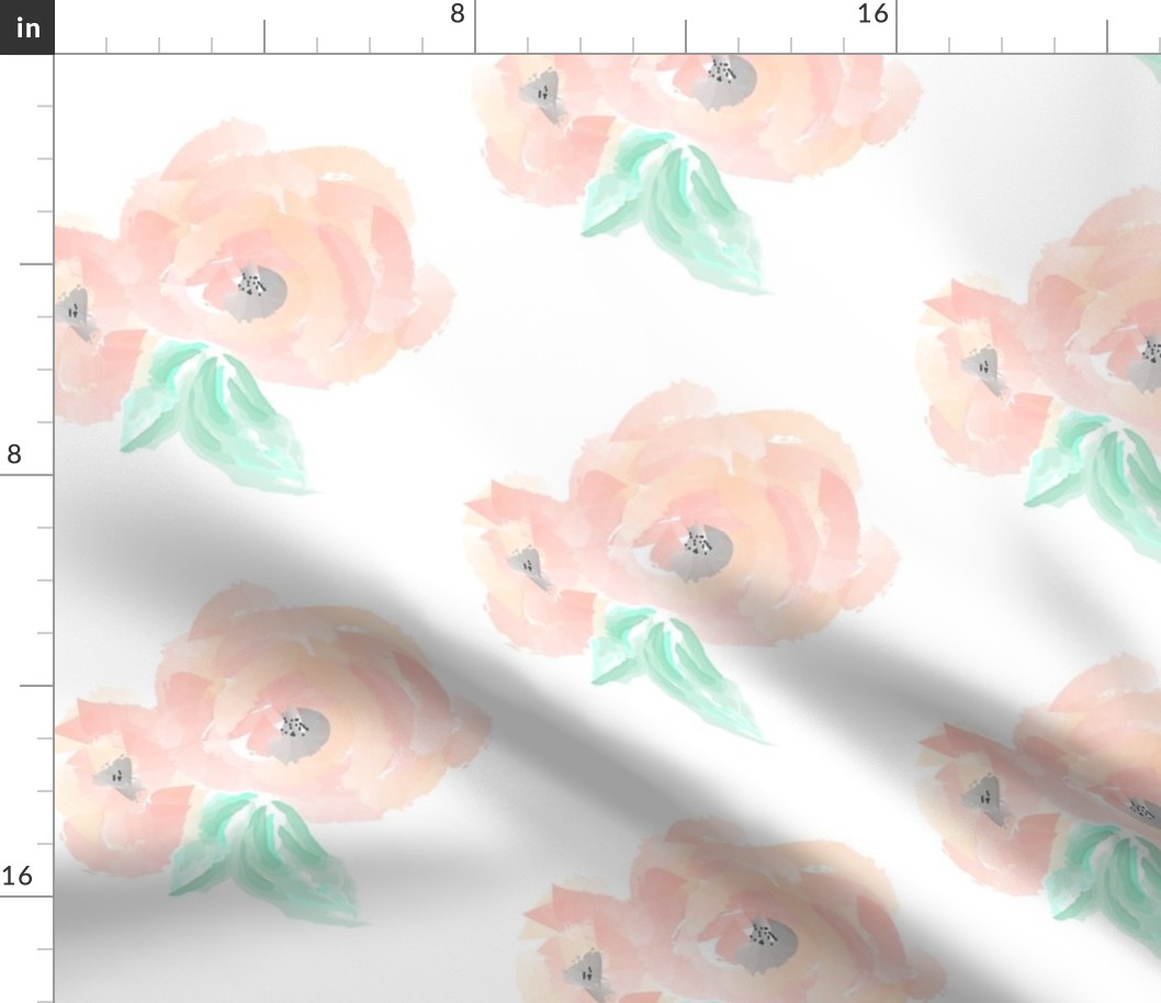 Peach Blush Blossoms / Large