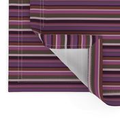 BN4 - Narrow Variegated Stripes in Mauve - Maroon - Burgundy - Olive - Lavender