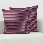 BN4 - Narrow Variegated Stripes in Mauve - Maroon - Burgundy - Olive - Lavender