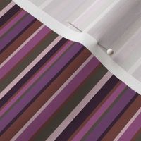 BN4 - Narrow Variegated Stripes in Mauve - Maroon - Burgundy - Olive - Lavender