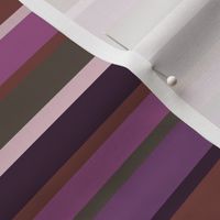 BN4  - Variegated Stripes in Purple - Mauve - Olive - Brown - Lavender