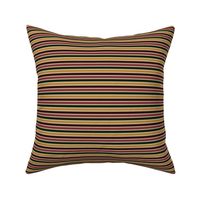 BN2 - Narrow Variegated Stripes  in Forest Green - Caramel Tan - Mauve - Burgundy Brown  - Crosswise