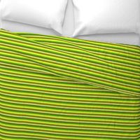 BN5 - Narrow Hybrid Stripes in Yellow - Green - Brown - Crosswise