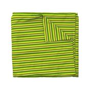 BN5 - Narrow Hybrid Stripes in Yellow - Green - Brown - Crosswise