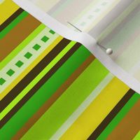 BN5 -  Earthy Hybrid Stripes in Green - Yellow - Brown