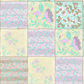 Flower blocked design for quilt