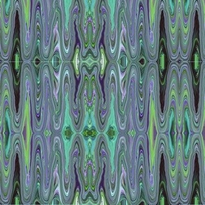 DSC2 - Small - Surreal Dreams in Aqua - Lavender - Purple - Lime Green - lengthwise