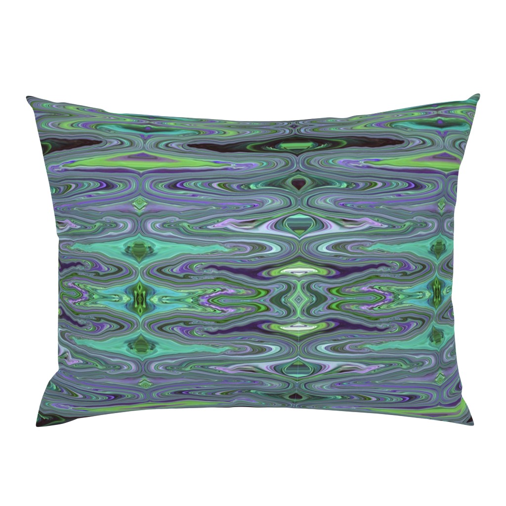 DSC2 - Large - Surreal Dreams in Aqua - Lavender - Purple - Lime - Crosswise