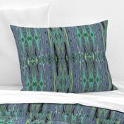 DSC2 - Large -  Surreal Dreams in Aqua - Lavender - Lime Green - Purple - Lengthwise