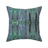 DSC2 - Large -  Surreal Dreams in Aqua - Lavender - Lime Green - Purple - Lengthwise