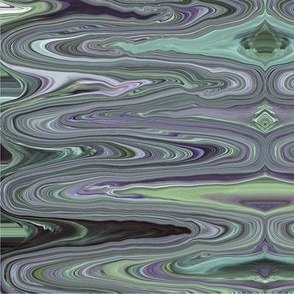 DSC3 - Large -  Surreal Dreams in Teal - Purple - Blue-Green - Lavender -  Horizontal