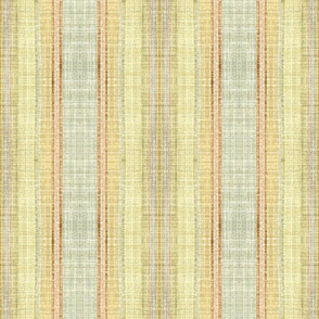 Faux Linen in Sand and Paprika vertical stripe