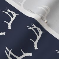 Deer Antlers in Navy and White 