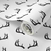 Deer Antlers in Black and White Mini