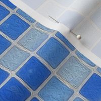 mosaic in blue - large