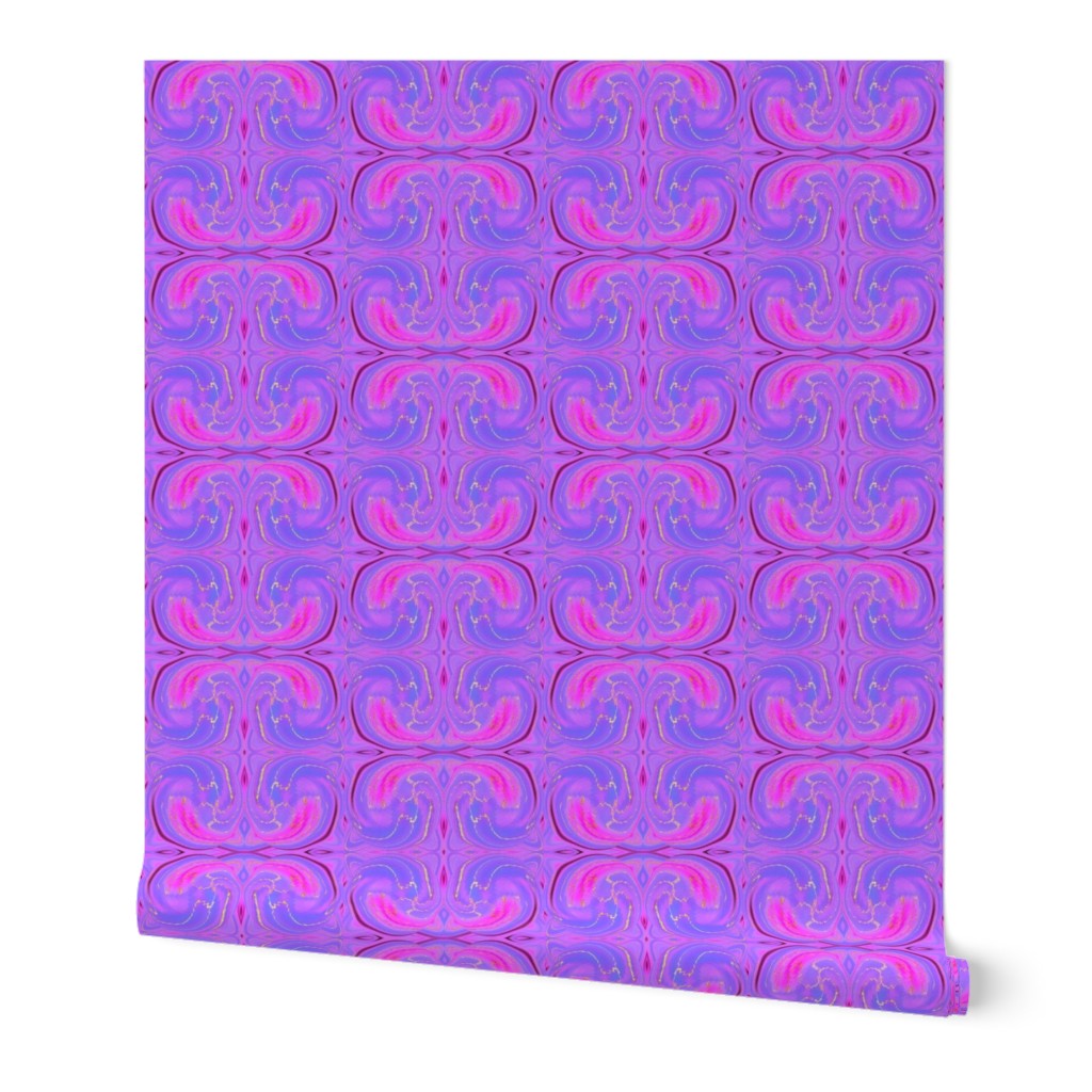 CSMC4 - Cosmic Dance Swirling Abstract aka Creative Sparks in Lavender, Periwinkle and Pink - 6 Inch Repeat