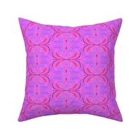 CSMC6 - Cosmic Dance  Swirling Abstract aka Creative Sparks  in  Periwinkle and Pink - 4 Inch Motif Pink