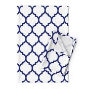 Sue's Blue and White Quatrefoil, With Love + 