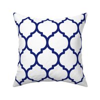 Sue's Blue and White Quatrefoil, With Love + 