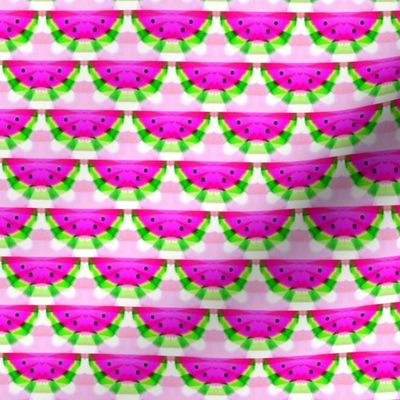 watermelon slices in pink 