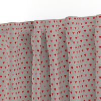 Small / Scarlett Hearts on Cloud Linen