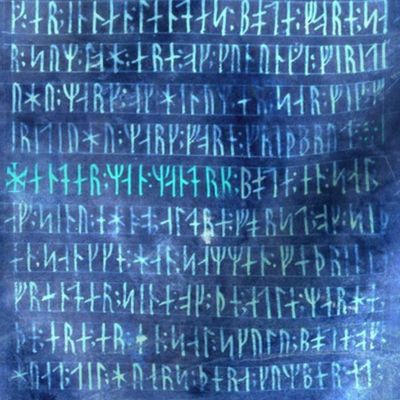 Codex Runicus Lighter Blue Reversed