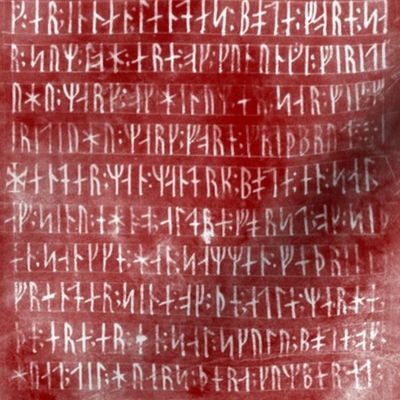 Codex Runicus In Red with White runes