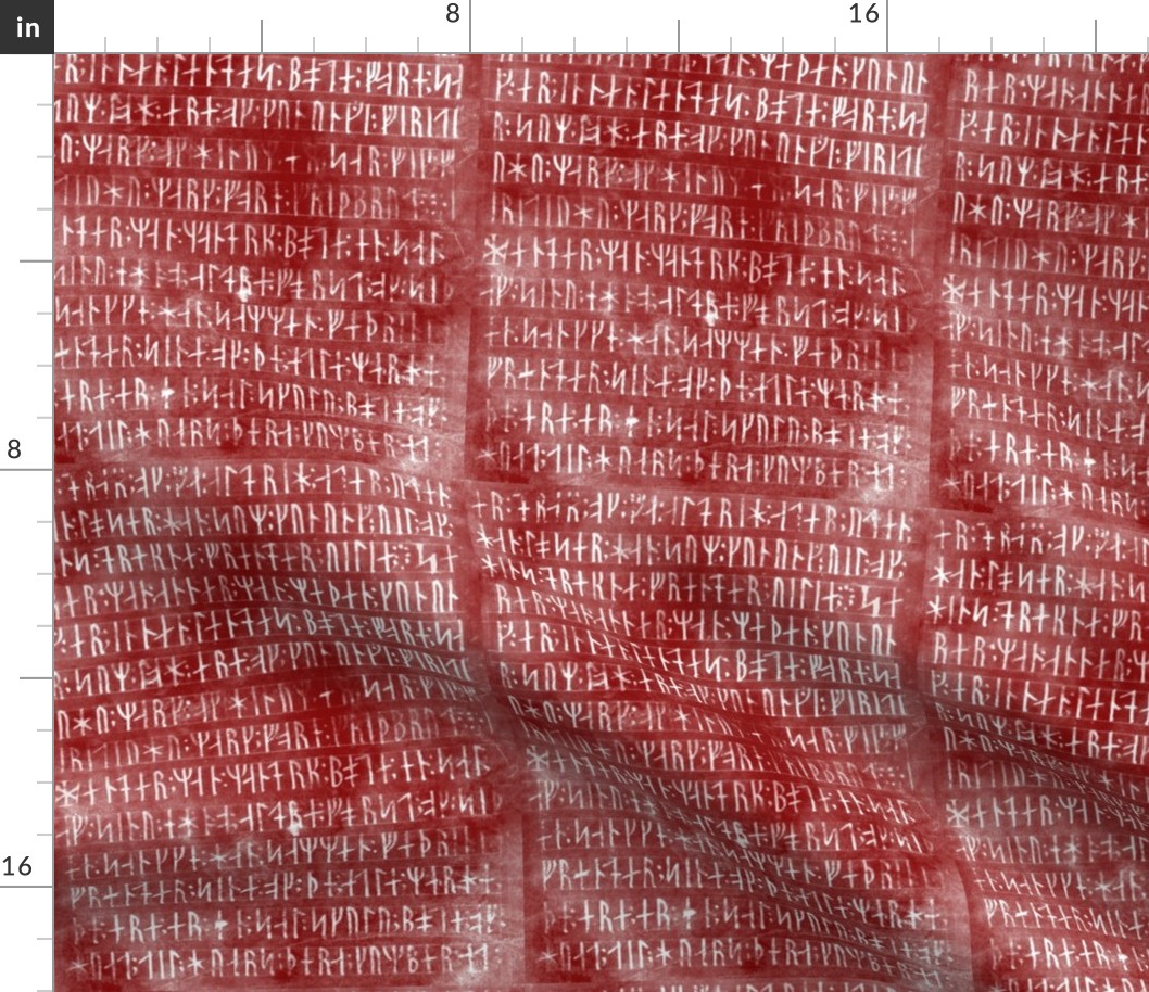 Codex Runicus In Red with White runes