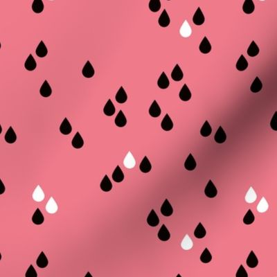 Abstract rain drops sky for little tiny abstract lovers pink black and white