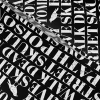 Dead Mans Walk - Halloween Typography Black & White