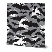 Night Watch - Halloween Bats Grey