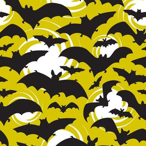 Night Watch - Halloween Bats Yellow Glow