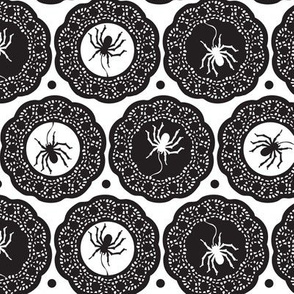 Spiders Delight - Halloween White and Black