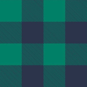 Checker in Navy and Green